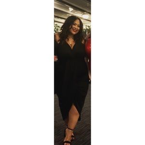 Charlotte rouses wrap illusion dress